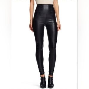 Athena Marie Vegan Leather Tummy Control Leggings (M) NWT